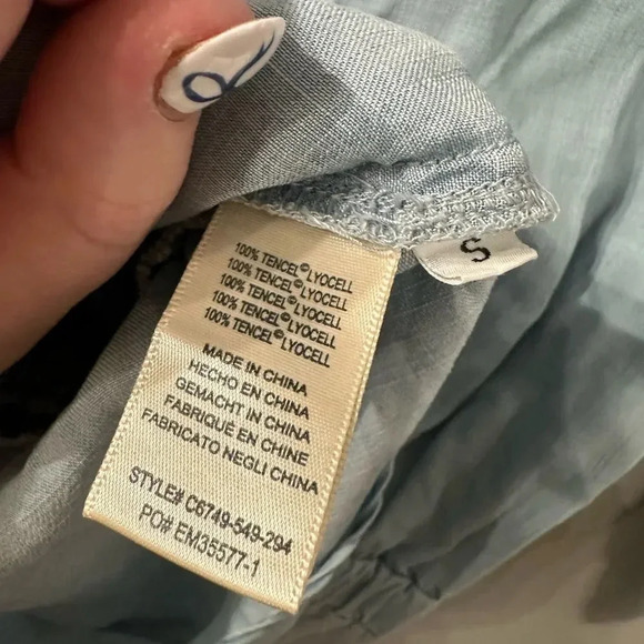 Anthropologie Cloth & Stone Chambray Romper Size S - Picture 6 of 6